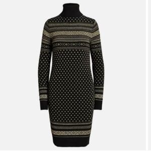 SALE🛑 Ralph Lauren Black and Gold Fair Isle Turtleneck Dress Size 2X
